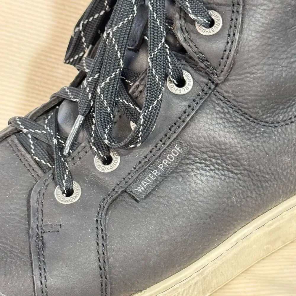 Harley Davidson Mens Midland Waterproof riding shoe sneaker sz 10 black leather